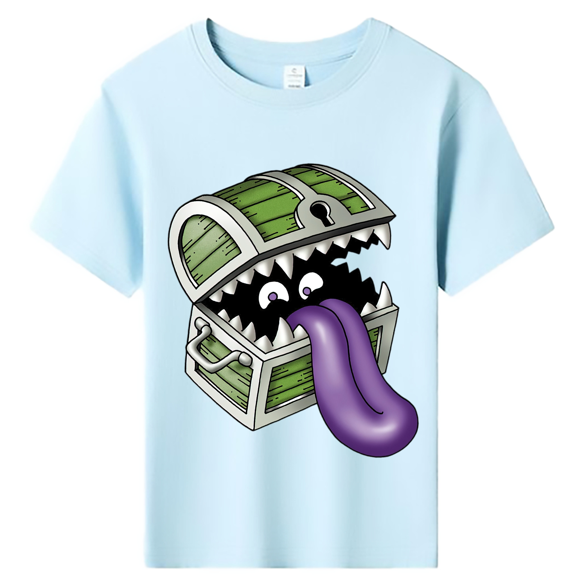 （画像用） ドラゴンクエスト Doragon Kuesuto Dragon Quest 綿100％キッズTシャツ（フロントプリント）